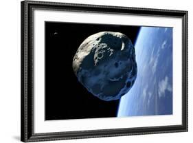 Asteroid Approaching Earth-null-Framed Photographic Print