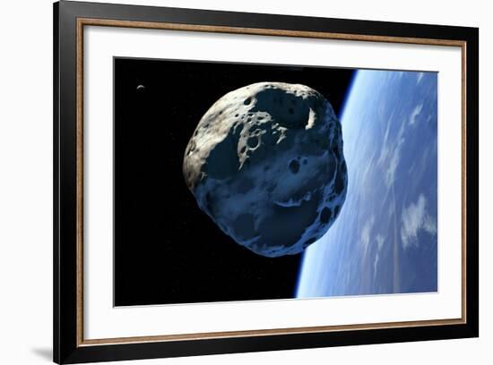 Asteroid Approaching Earth-null-Framed Photographic Print