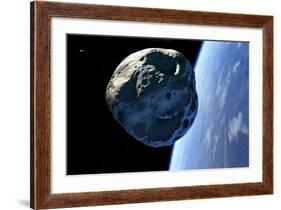 Asteroid Approaching Earth-null-Framed Photographic Print