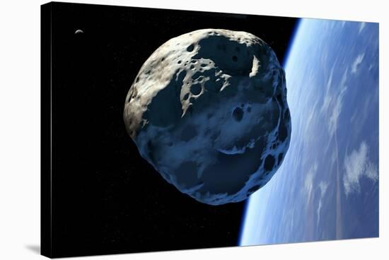 Asteroid Approaching Earth-null-Stretched Canvas