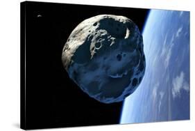 Asteroid Approaching Earth-null-Stretched Canvas