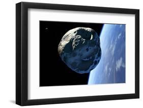 Asteroid Approaching Earth-null-Framed Premium Photographic Print