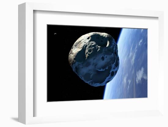 Asteroid Approaching Earth-null-Framed Photographic Print