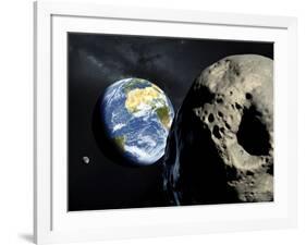 Asteroid Approaching Earth-null-Framed Photographic Print