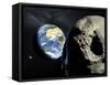 Asteroid Approaching Earth-null-Framed Stretched Canvas