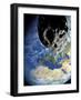 Asteroid Approaching Earth-null-Framed Photographic Print