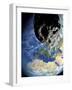 Asteroid Approaching Earth-null-Framed Photographic Print