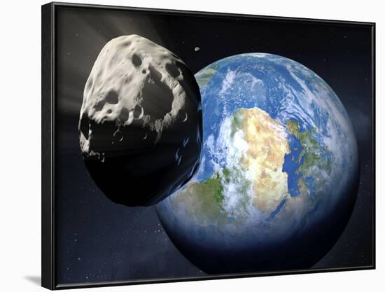 Asteroid Approaching Earth-null-Framed Photographic Print