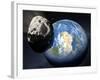 Asteroid Approaching Earth-null-Framed Photographic Print