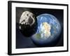 Asteroid Approaching Earth-null-Framed Photographic Print