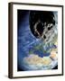 Asteroid Approaching Earth-null-Framed Photographic Print