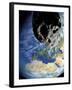 Asteroid Approaching Earth-null-Framed Photographic Print