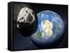 Asteroid Approaching Earth-null-Framed Stretched Canvas