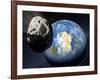 Asteroid Approaching Earth-null-Framed Photographic Print