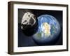 Asteroid Approaching Earth-null-Framed Premium Photographic Print