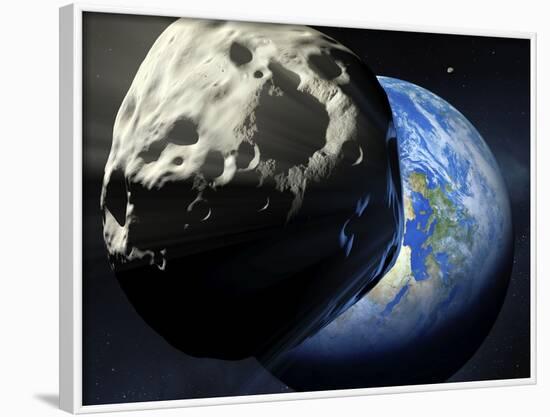 Asteroid Approaching Earth-null-Framed Photographic Print