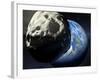 Asteroid Approaching Earth-null-Framed Photographic Print