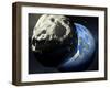 Asteroid Approaching Earth-null-Framed Premium Photographic Print