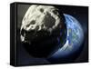 Asteroid Approaching Earth-null-Framed Stretched Canvas