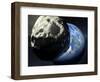 Asteroid Approaching Earth-null-Framed Photographic Print