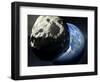 Asteroid Approaching Earth-null-Framed Photographic Print