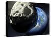 Asteroid Approaching Earth-null-Stretched Canvas