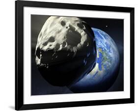 Asteroid Approaching Earth-null-Framed Photographic Print