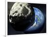 Asteroid Approaching Earth-null-Framed Photographic Print