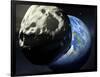 Asteroid Approaching Earth-null-Framed Photographic Print