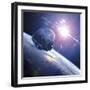 Asteroid Approaching Earth-null-Framed Photographic Print