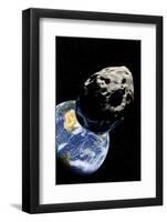 Asteroid Approaching Earth-null-Framed Photographic Print