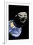 Asteroid Approaching Earth-null-Framed Photographic Print