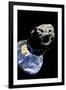 Asteroid Approaching Earth-null-Framed Photographic Print