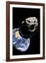 Asteroid Approaching Earth-null-Framed Photographic Print