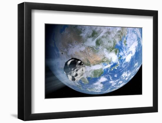 Asteroid Approaching Earth-null-Framed Premium Photographic Print