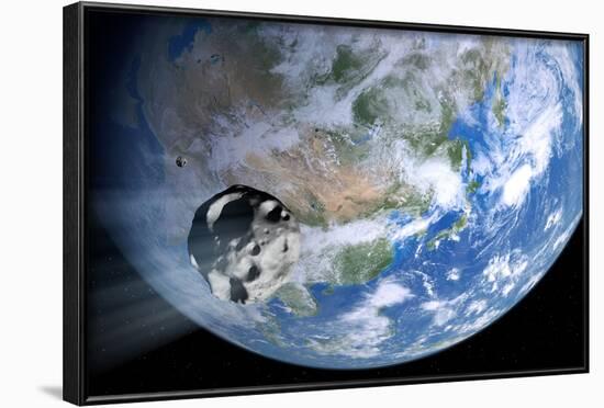 Asteroid Approaching Earth-null-Framed Photographic Print