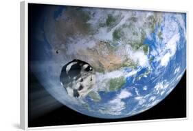 Asteroid Approaching Earth-null-Framed Photographic Print