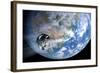 Asteroid Approaching Earth-null-Framed Photographic Print