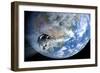 Asteroid Approaching Earth-null-Framed Photographic Print