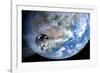 Asteroid Approaching Earth-null-Framed Photographic Print