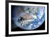 Asteroid Approaching Earth-null-Framed Photographic Print