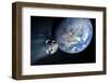 Asteroid Approaching Earth-null-Framed Photographic Print