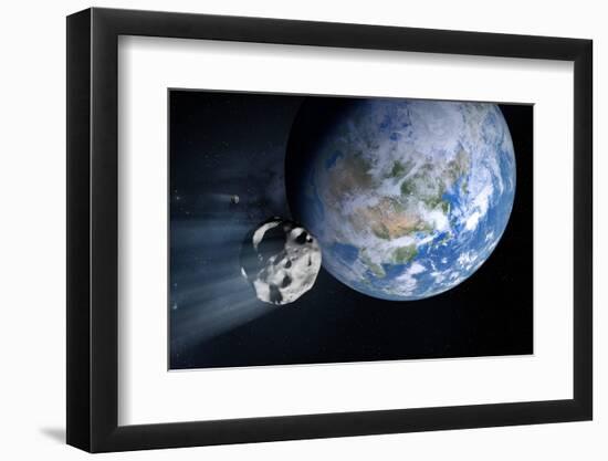 Asteroid Approaching Earth-null-Framed Premium Photographic Print