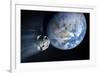 Asteroid Approaching Earth-null-Framed Photographic Print