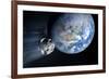 Asteroid Approaching Earth-null-Framed Photographic Print