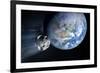 Asteroid Approaching Earth-null-Framed Photographic Print