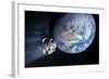 Asteroid Approaching Earth-null-Framed Photographic Print