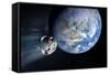 Asteroid Approaching Earth-null-Framed Stretched Canvas