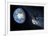 Asteroid Approaching Earth-null-Framed Photographic Print