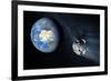 Asteroid Approaching Earth-null-Framed Photographic Print